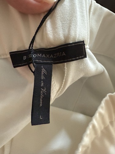 BCBG Maxazria Pants CTY PNT LNG Womens Size Large Off White Solid - Picture 3 of 5