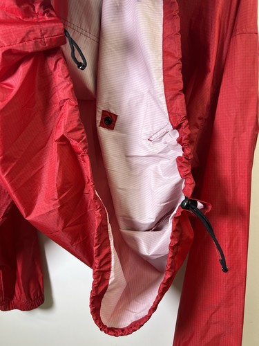 Vintage Polo Sport Ralph Lauren Herren 2XL 1/4 Zip Regenjacke Nylon Hoodie Parka rot - Bild 7 von 7