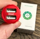 Chargeur voiture double USB RAVPower 24W - Rouge - Neuf