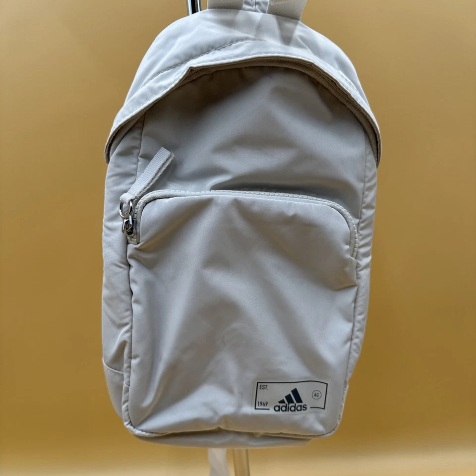 Adidas Essentials 2 Sling Crossbody Backpack Bag Cream Color Adjustable Strap - Image 2 of 4