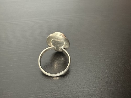 VINTAGE NAVAJO GREAT TURQUOISE STERLING SILVER RING SIZE 7 - Picture 2 of 6