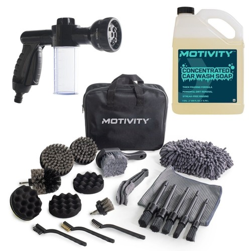 MOTIVITY Essential Foam Wash and Detail Kit –Complete Car Wash and Detailing Kit - Picture 1 of 7