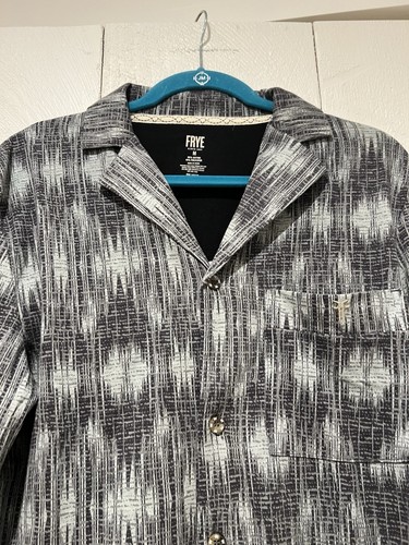 NWT Frye Flannel Print Notched Collar Button Down Sleepwear Shirt Women’s Medium - Picture 5 of 9