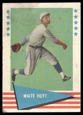 1961 Fleer Baseball Greats Waite Hoyt New York Yankees #44