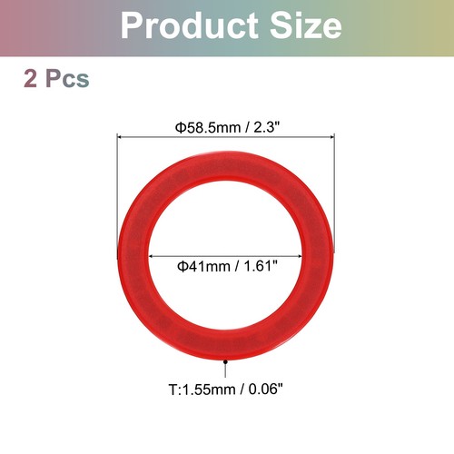 Magnetic Adapter Ring, 2Pcs ABS Magnetic Sticker Ring, Red - Photo 2 sur 7