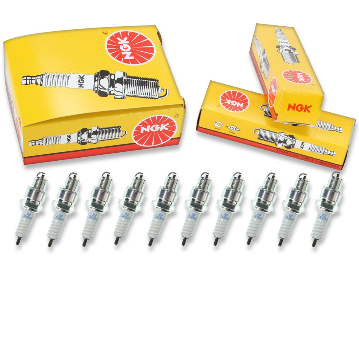 10 pc NGK 5539 BR8HSA Standard Spark Plugs for W24FR-L E3.32 98076-5871G-01 ms