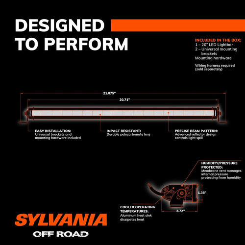 SYLVANIA Slim 20 Inch LED Light Bar Spot Light 5400 Raw Lumens - Picture 5 of 9