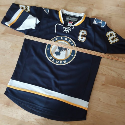 Reebok CCM STL Blues Arch #42 David Backes Captain Trikot Gr. 50 Kanada LESEN - Bild 4 von 10