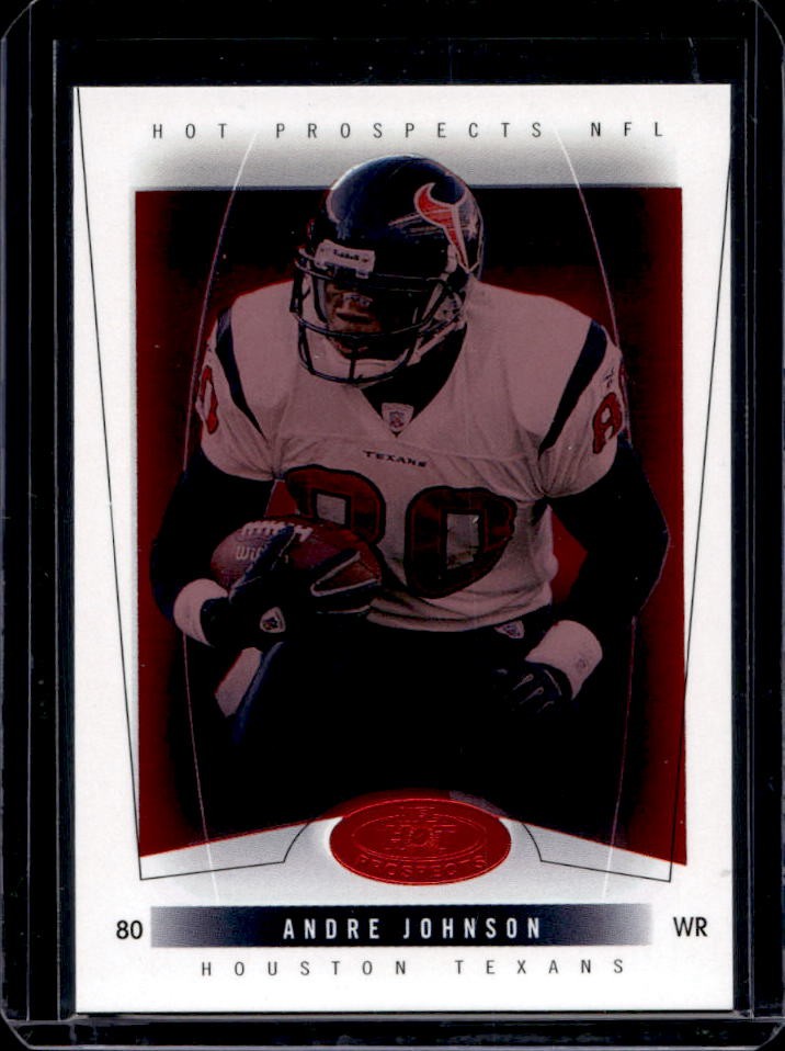 2004 Fleer Hot Prospects Andre Johnson Red #/50 Texans
