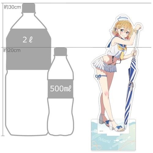 Rent-A-Girlfriend Jumbo Acrylic Stand (Mami Nanami / Marine Sailor Swimsuit) NEW - Picture 2 of 2