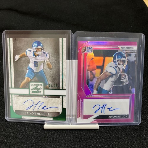 2022 Leaf Ultimate Draft Javon Heilig Coastal Carolina Auto /35 Set Of 2 #BAJH1 - Picture 17 of 24