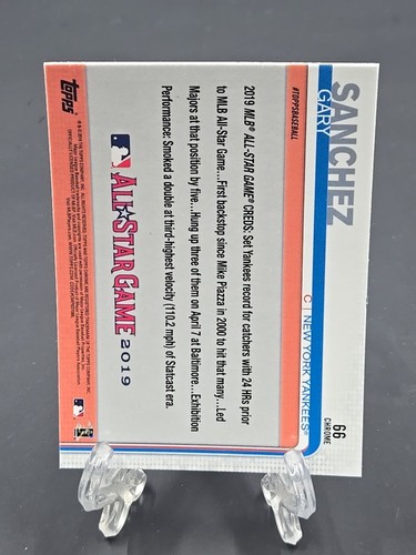 2019 Gary Sanchez Topps Chrome #66 All Star Game  - Picture 2 of 2