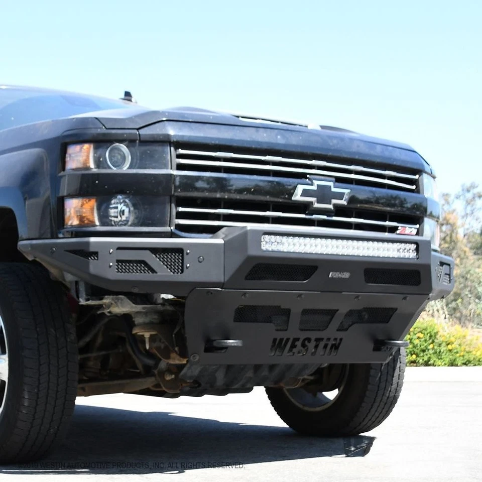 For Chevy Silverado 3500 HD 15-19 Pro-Mod Textured Black Bumper Skid Plate Foto 4 de 4