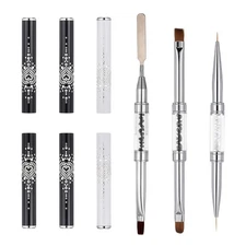 Double Ended Nail Builder Gel Brush Hard Gel Brush French Tip Line Drawing Brush