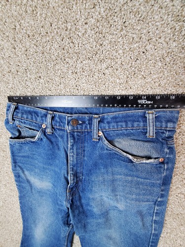 VTG 90s Levis 517 Orange Tab Jeans Mens 34x33 Actual 32x31 Blue Faded Bootcut - Picture 10 of 13