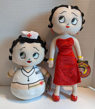 Kellytoy Betty Boop Plush Dolls Red Velvet Dress  Nurse Outfit 2017