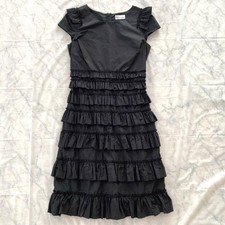 RED VALENTINO Tiered Frill Dress Black From Japan
