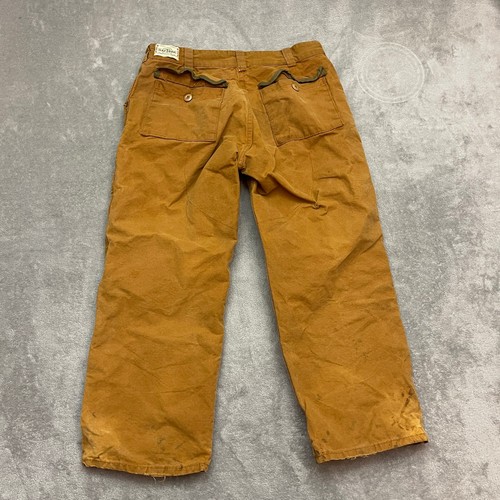 Brown Duck Canvas Vintage Mens SAFTBAK Workwear Hunting Pants 30 x 24 (stiff) - Picture 13 of 17