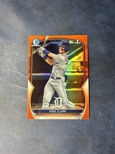 2023 Bowman 1st Chrome Draft Max Clark True Orange /25 Detroit Tigers #BDC-76