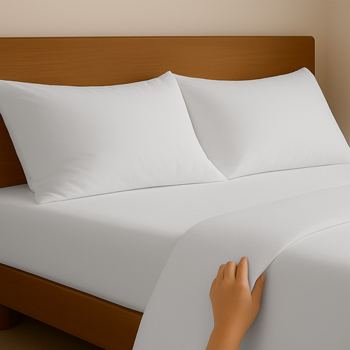 Indus Textiles 100% Egyptian Cotton Extra Deep Fitted Sheet with Pillowcases - Picture 4 of 6
