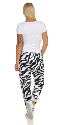 Damen Jogginghose Freizeithose Hose mit Muster, S M L - Bild 37 von 46
