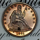 * 1861-P * NEAR+ GEM BU MS SEATED LIBERTY HALF-DOLLAR * FROM ORIGINAL COLLECTION