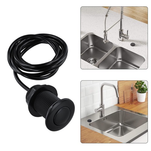 Garbage Disposal Air Switch Push Button Flexible Installation Options Strainers - Picture 9 of 24