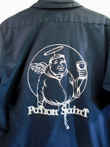 The Lost Abbey Brewery PATRON SAINT Button Down Shirt LARGE Corner-Stone BLUE - Picture 10 of 11
