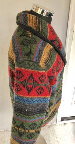 Abrigo Manta Chaqueta Lana Woolrich Vintage Azteca Suroeste XL Hecho en EE. UU. - Imagen 7 de 14