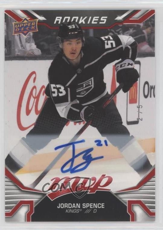 2022-23 Upper Deck MVP Rookies Red Auto 2/5 Jordan Spence #249