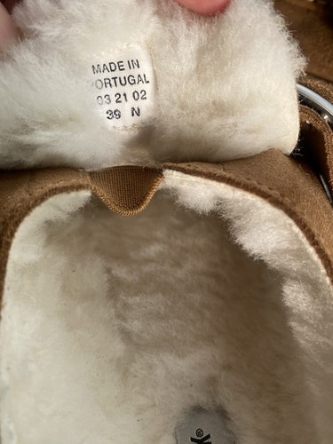 Birkenstocks Buckley shearling brown moccasin clog mules Suede Slip-On Shoes 39 - Picture 13 of 15
