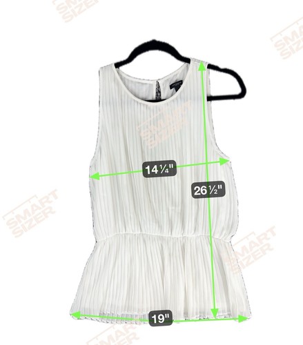 Ann Taylor Women’s Sleeveless Peplum Top White Size 8 - Picture 5 of 9