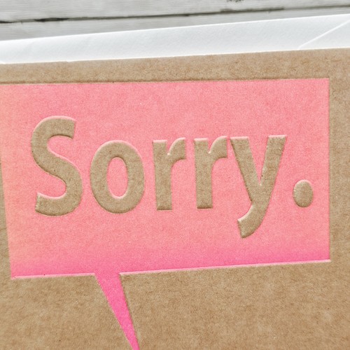 American Greetings Apology Card 4x6 Just Wink Sorry I Suck Pink Blue - Bild 3 von 7