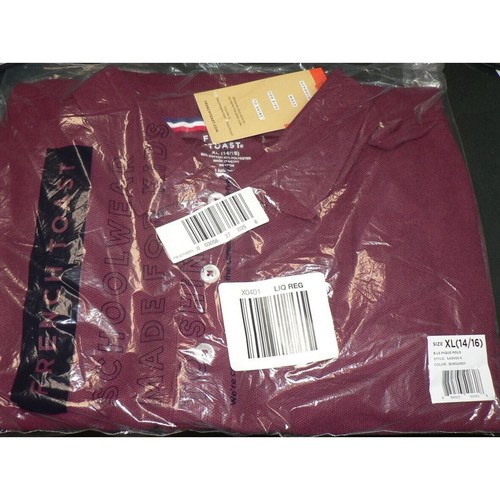 French Toast Boys' Big Boys' Long-Sleeve Pique Polo Shirt Burgundy XL(14/16) $19 - Picture 3 of 6