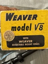 Vintage Weaver 2.5-8x40mm Steel Tube Rifle Scope ~USA~ V8 With Rings.