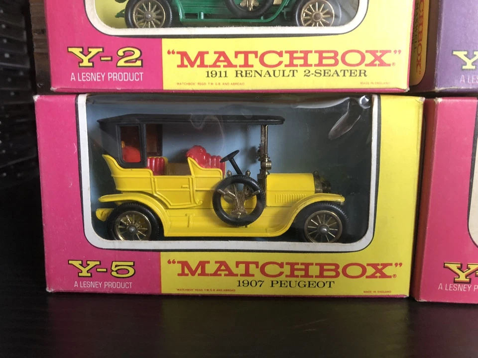 4x Matchbox Models of Yesteryear Y-1/2/5/14 Mint OVP VNM von 1963-1969 - Bild 2 von 4