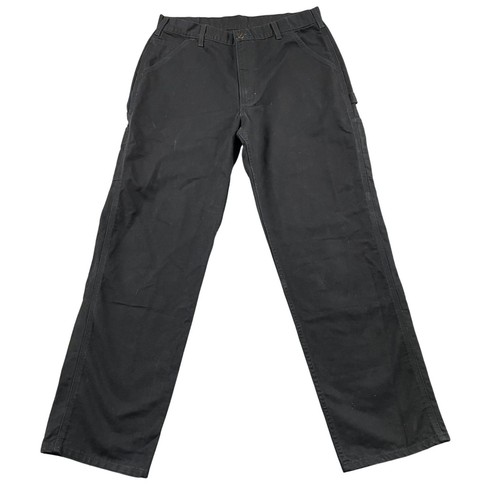 Carhartt Salopette Pantalone Uomo 36x34 Nero Sciolto Dritto Lavaggio Falegname - Foto 1 di 7