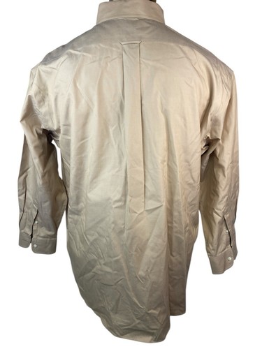 Roundtree and Yorke Gold Label Tan LS Button Up Dress Shirt Men’s 17-33 (2861) - Picture 2 of 3