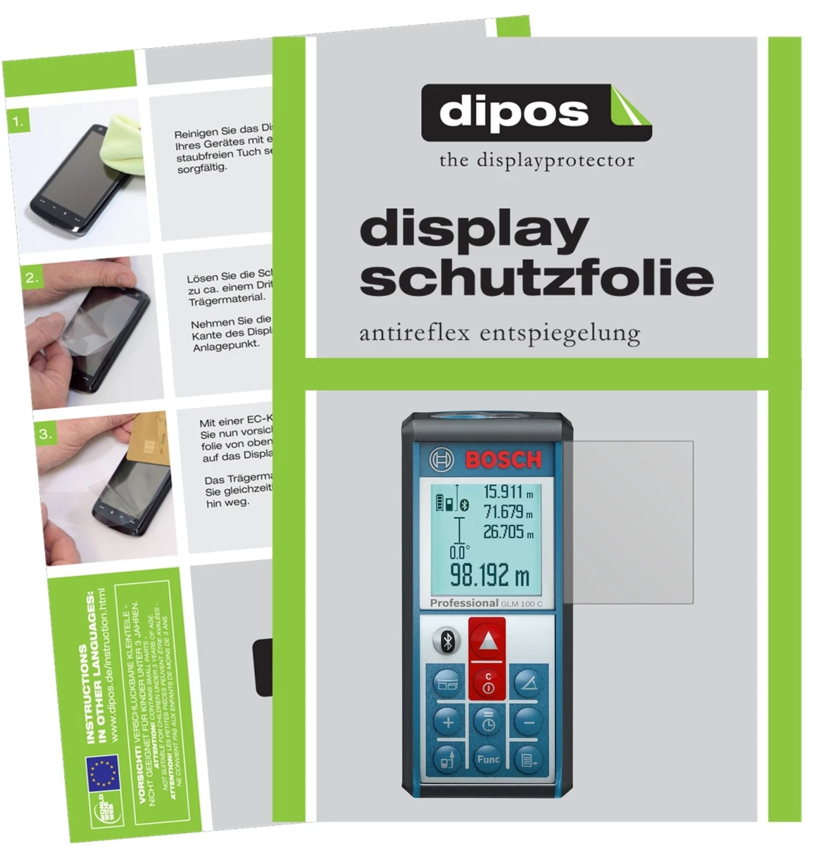 6 Pellicole Protettive Dipos Antiriflesso Per Bushnell Neo Ghost – Opache, Anti-impronta, Made In Germany