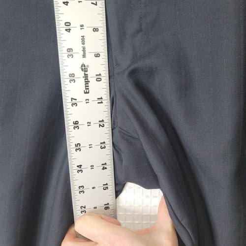 Joseph Abboud Black On Black Pinstripe Dress Pants Men's Size 34/32 Custom - Picture 11 of 19