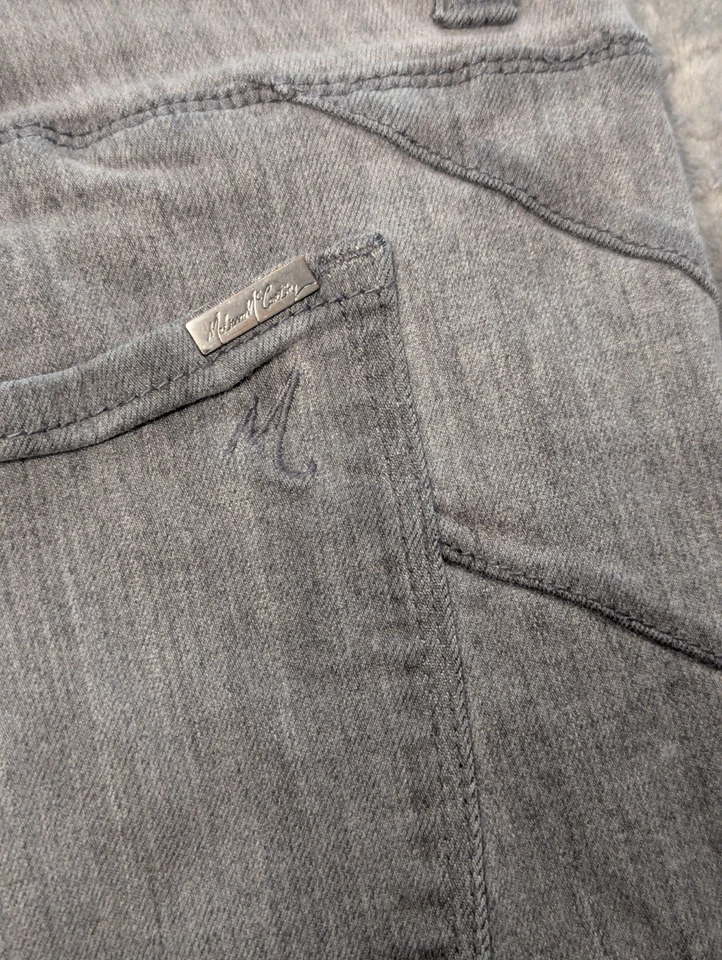 Pantalones de mezclilla para mujer Seven7 Melissa McCarthy gris adelgazante lápiz con cremalleras en el tobillo Foto 4 de 4