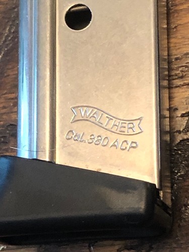 Two Walther PPK .380 ACP Nickel 6-Round Magazines With Finger Rests - Bild 4 von 7