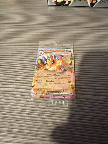 Flareon EX - 014/131 Prismatic Evolutions Surprise Box Stamped Promo - With Box - Picture 3 of 4