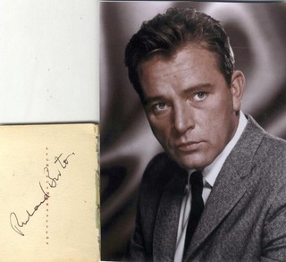 Richard Burton vintage signed page