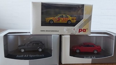 Audi V8 Evo Junior Team, Audi A3 Sportback Herpa 1:87 u. Audi A4 Busch 1:87 OVP