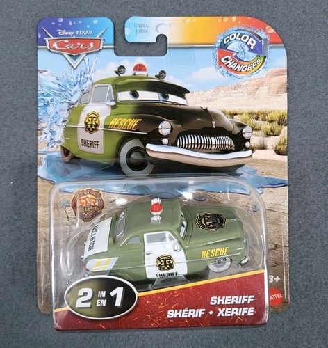 Disney Pixar Cars Color Changers Sheriff schwarz/grün Race Rescue 1:55 NEU 2025