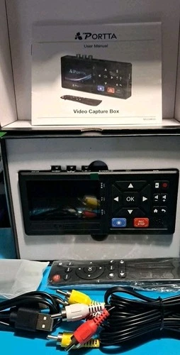 PORTTA Capture Box VHS to Digital Converter Video to Digital Recorder Remote