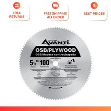 Avanti 5-1/2 in × 100-Tooth OSB & Plywood Circular Saw Blade – Clean Finish Cuts