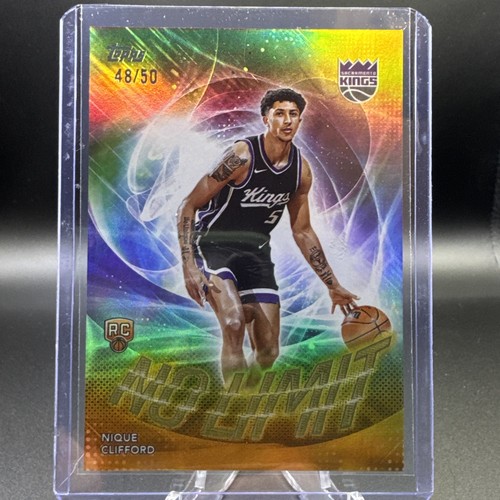 2025-26 Topps No Limit Gold Rainbow 🔥 Nique Clifford 🔥48/50 KINGS - Picture 3 of 4