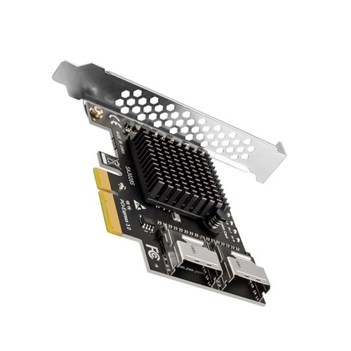 New ASM1166 SFF-8087 Mini-SAS SATA 3.0 Expansion Card 8Ports HDD SSD Cable - Afbeelding 6 van 23